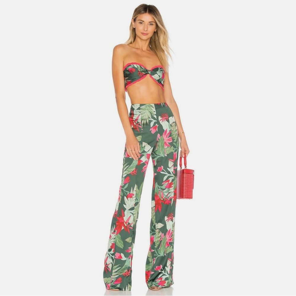 Lovers + Friends Abby Bandeau Top in Hot Tropics